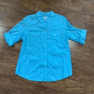 Croft & Barrow XL Sea Foam Green Button Shirt